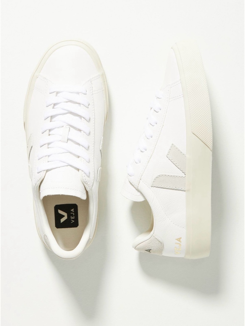 Veja Campo Sneaker - Extra White with Natural Suede Accents